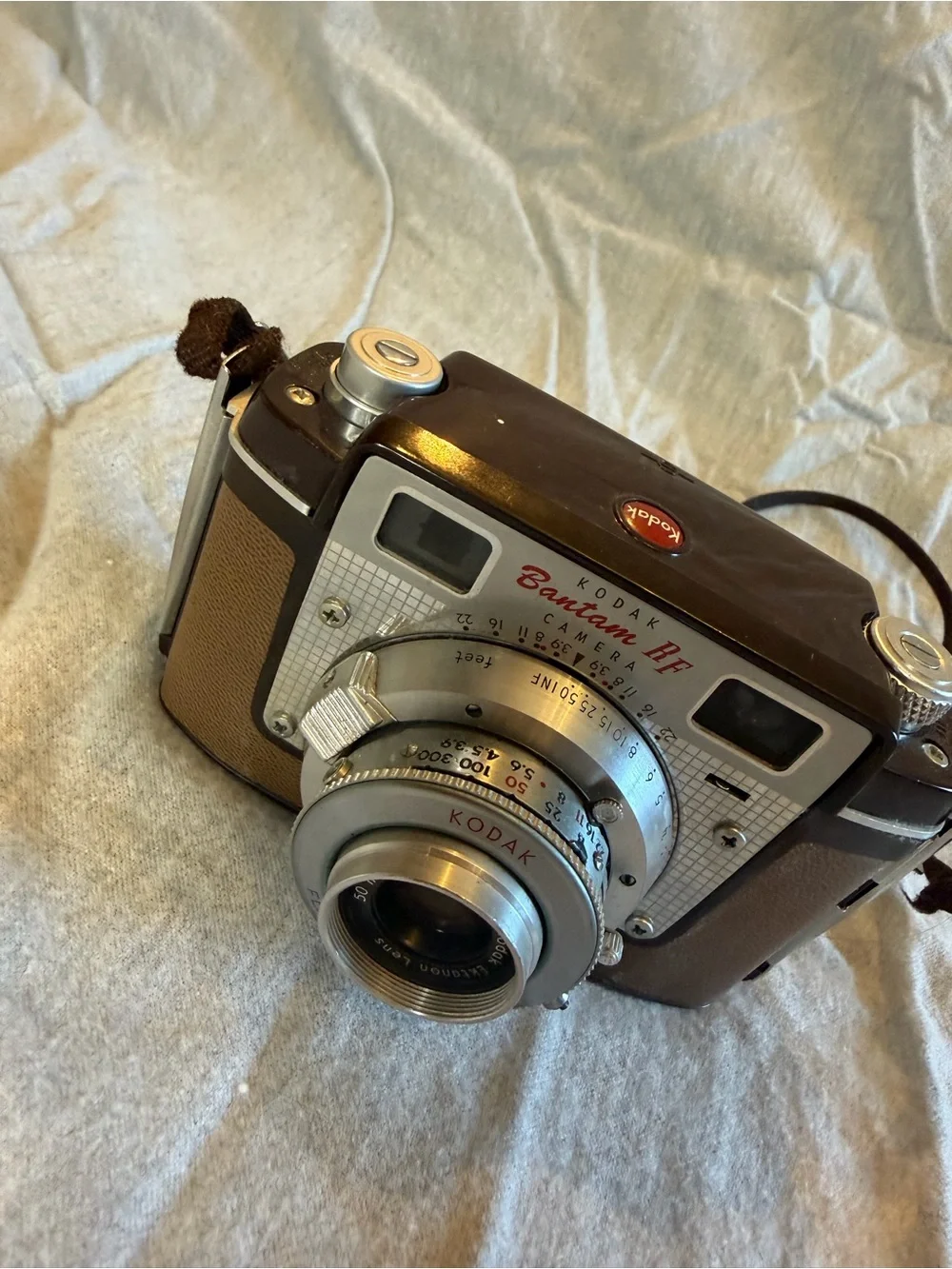 Kodak Bantam RF Camera in Brown and Silver Trim